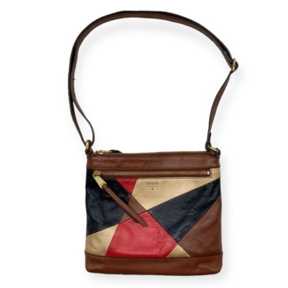 ☀️SALE☀️ Fossil Vintage Patchwork Bohemian Leather Crossbody Handbag